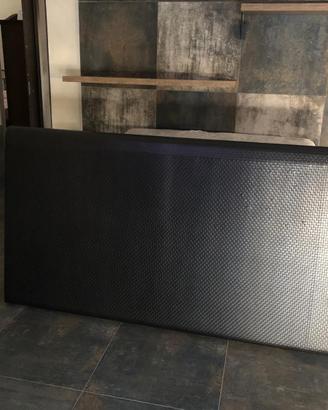 Testata letto matrimoniale nera