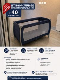 Lettino Giordani Travel Easy Blue