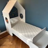 Lettino Bambino Casetta con materasso