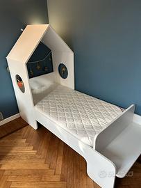 Lettino Bambino Casetta con materasso