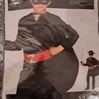 costume carnevale zorro 5/6 anni