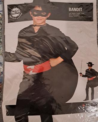 costume carnevale zorro 5/6 anni