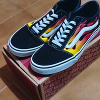 scarpe vans flame/fiamma