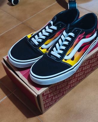 scarpe vans flame/fiamma