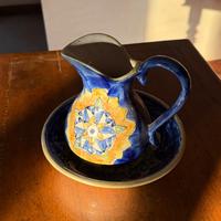 Set in ceramica decorata dipinta a mano – brocca e