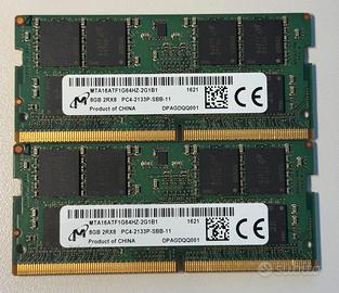 RAM laptop DDR4 SODIMM 2x8 GB 2133MHz - TOT 16GB