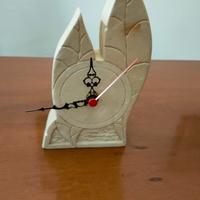 Orologio da tavolo vintage in pietra calcare 