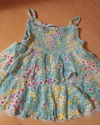 top smanicato a fiori , 6 anni