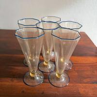 Carlo Scarpa per Venini set 6 bicchieri ESAGONALI