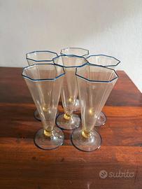 Carlo Scarpa per Venini set 6 bicchieri ESAGONALI