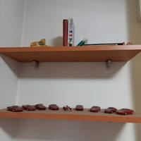 Mensole in legno con supporto a scomparsa