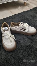 scarpe da donna marrone/bianco. nuove. Tg 38,5.