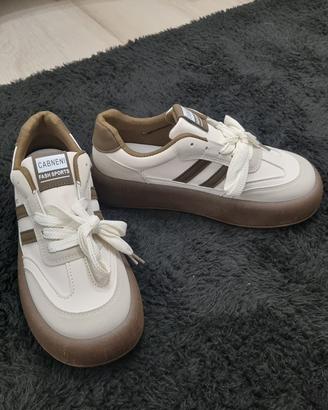 scarpe da donna marrone/bianco. nuove. Tg 38,5.