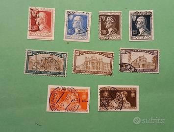 Regno 1924/1930- 9 francobolli usati 