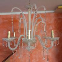 Lampadario Vetro simil Murano 6 fuochi