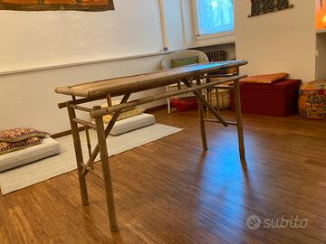 Scrivania pieghevole bambu