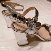 Sandalo donna colore argento