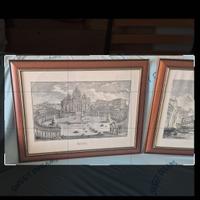 Gruppo di 3 quadri: città d' arte