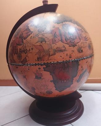 Mappamondo in legno vintage Mini Bar