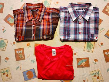 2 camicie e 1 maglia a maniche corte da montagna