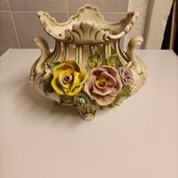 Vaso ceramica Bassano con fiori