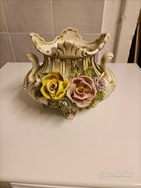 Vaso ceramica Bassano con fiori