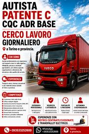Autista Patente C CQC ADR BASE Torino 