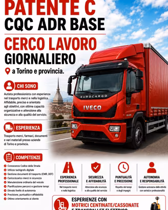 Autista Patente C CQC ADR BASE Torino 