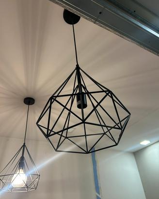 Lampadario geometrico nero