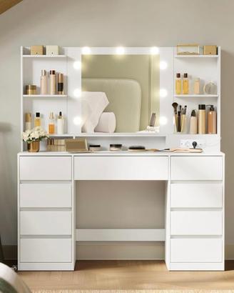 TOLETTA TRUCCO  CON LUCE LED + SGABELLO (NUOVA!!)