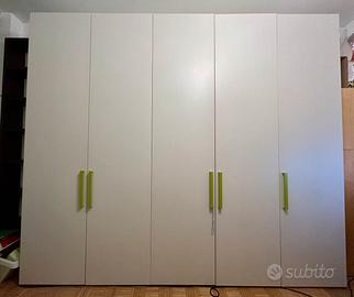 Armadio 5 ante con libreria