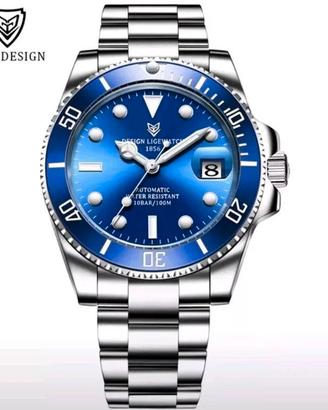 LIGE DESIGN 1956 SUBMARINER AUTOMATICO BLU 100M K9