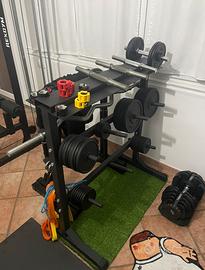 Palestra: pesi, bilanceri, manubri, portapesi