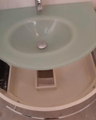 Mobile bagno sospeso con specchio