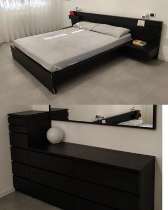 Camera letto completa IKEA Malm (6 pz) marrone