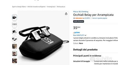 occhialini per arrampicata