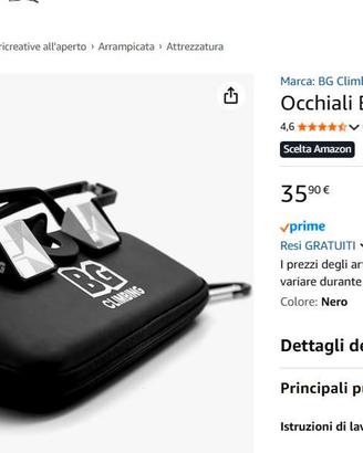 occhialini per arrampicata