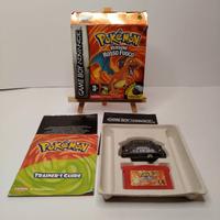 Pokemon rosso fuoco con scatola manuali e inserto