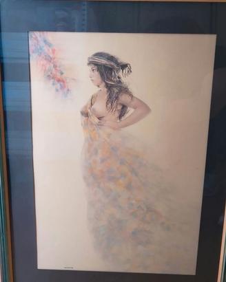 Stampa artistica " Rapporto solitudine" vintage