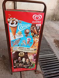 espositore prezzario gelati in metallo 