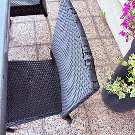 Sedia da esterno in plastic rattan 50pz