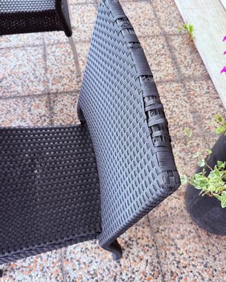Sedia da esterno in plastic rattan 50pz