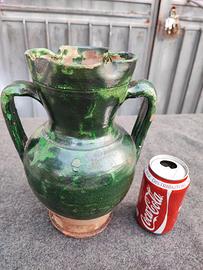 Antica brocca terracotta ceramica pugliese 