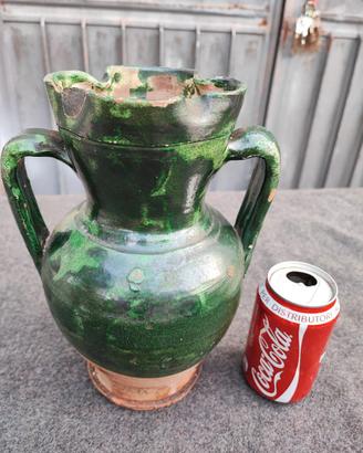 Antica brocca terracotta ceramica pugliese 