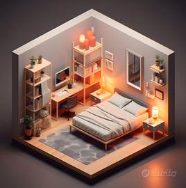 Graziosa stanza singola arredata a saronno