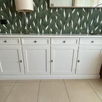 Credenza arte povera Country Bianco opaco