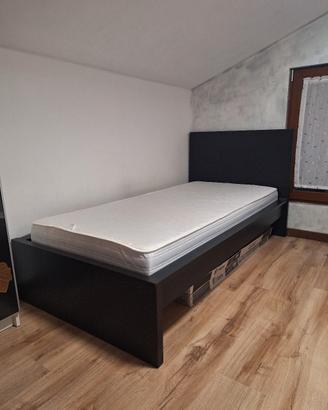 Letto 1 piazza più materasso 90 × 200 cm
