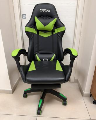 Sedia gaming GTXB nera e verde