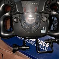volante piu' pedaliera PS4. Hurraco Race Xtreme. 