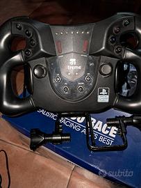 volante piu' pedaliera PS4. Hurraco Race Xtreme. 